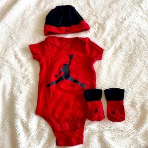 red and black jordans set